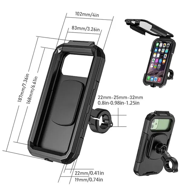 Waterproof Wall Mount Mobile Phone Holder – Touch Screen Bathroom & Kitchen Phone Case for 4–7 Inch Smartphones